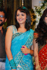 Bhavana at Prithviraj's wedding reception photos