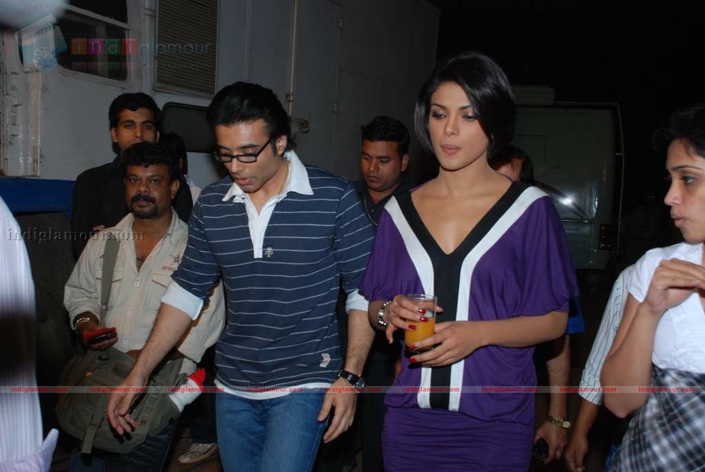 Priyanka Chopra and Uday Chopra on the sets of Star Plus Music Ka Maha Muqabla Event hd photo