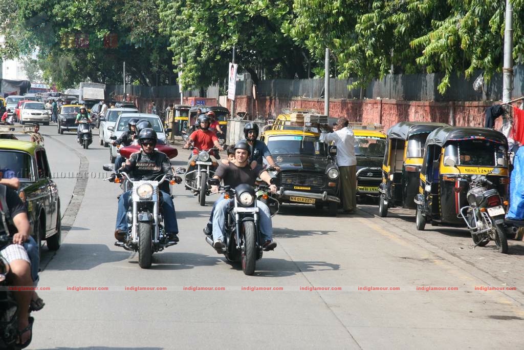Sohail Khan with his son at Harley Davidson rally Event hd photo
