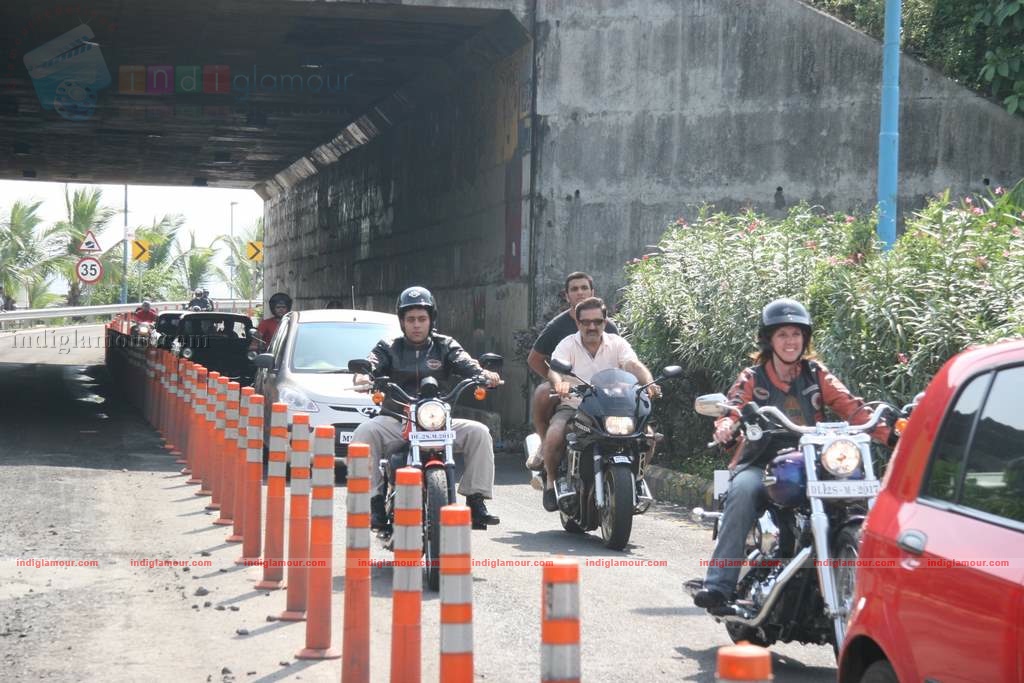 Sohail Khan with his son at Harley Davidson rally Event hd photo
