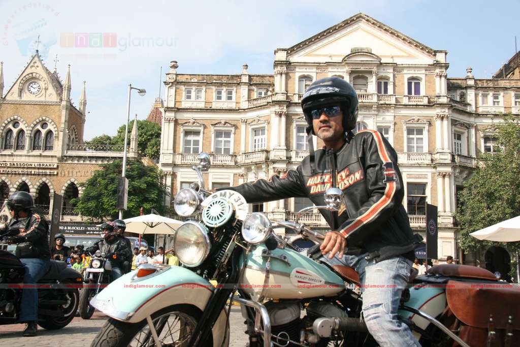 Sohail Khan with his son at Harley Davidson rally Event hd photo