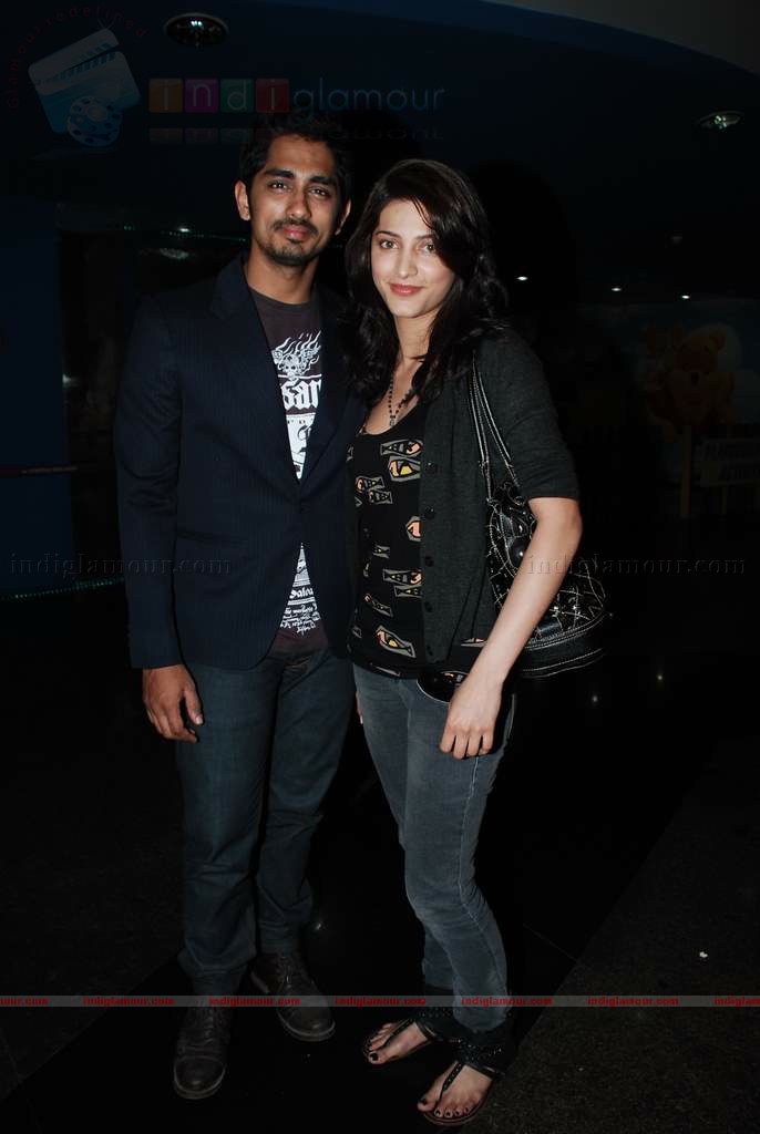 Shruti Hassan at Siddharth's special screening of film Striker Event hd photo