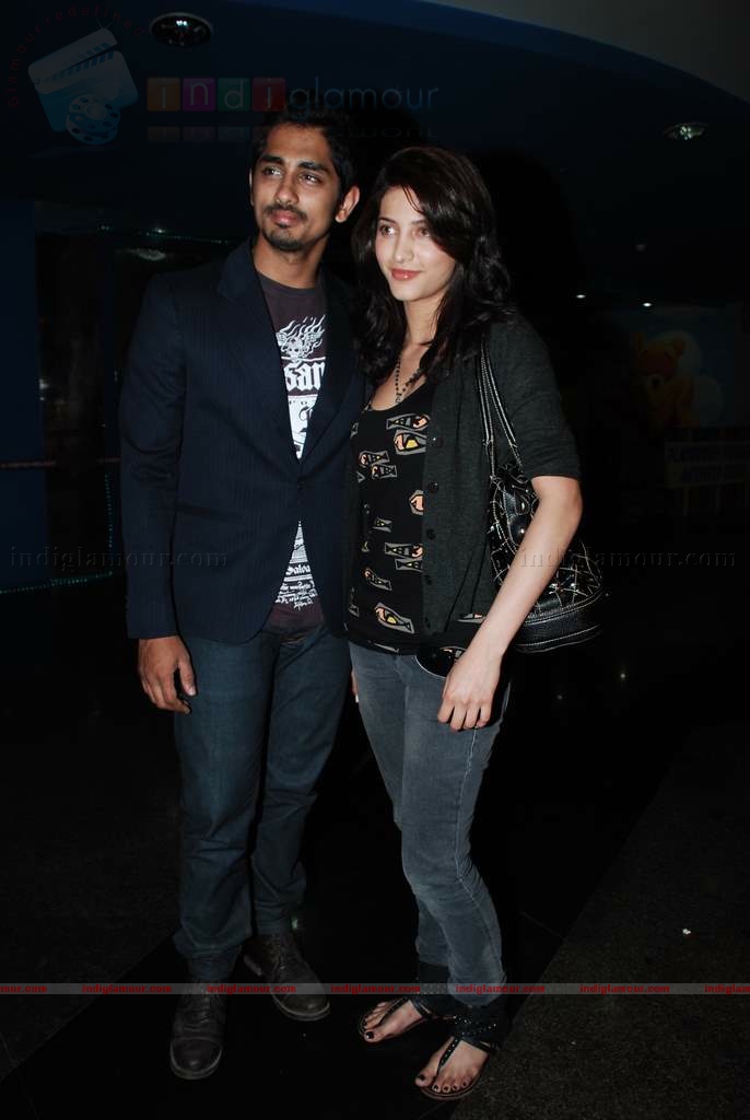 Shruti Hassan at Siddharth's special screening of film Striker Event hd photo