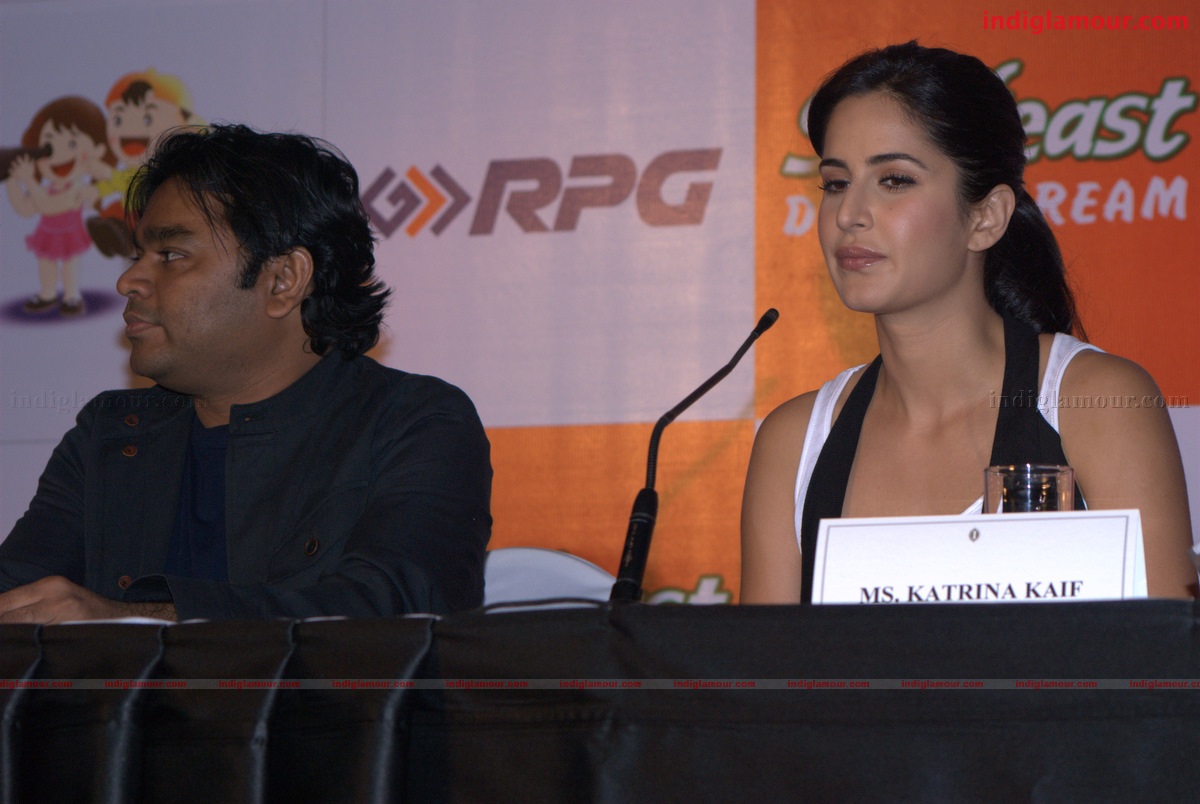 Katrina Kaif and A. R. Rehman at the launch of Rhyme Skool Event hd photo