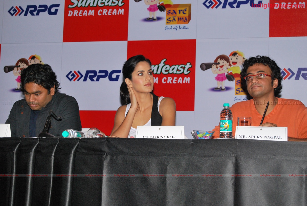 Katrina Kaif and A. R. Rehman at the launch of Rhyme Skool Event hd photo