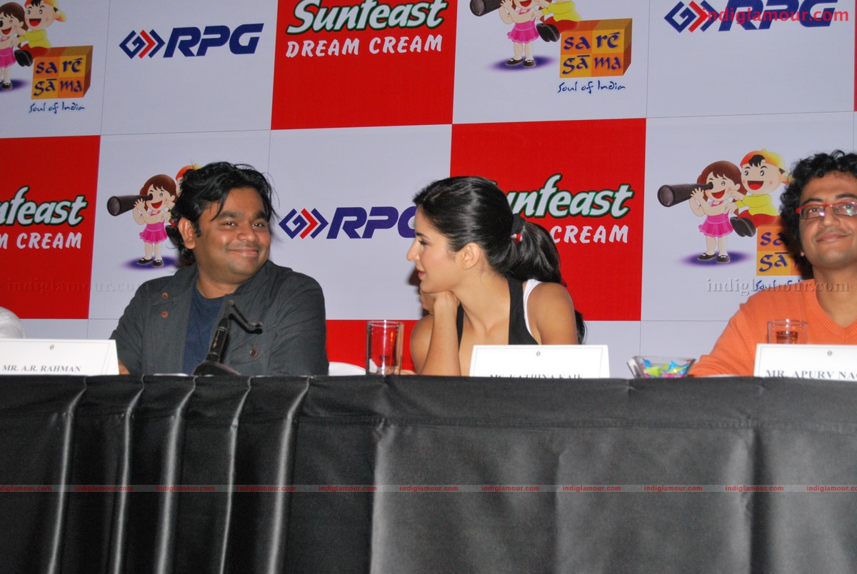 Katrina Kaif and A. R. Rehman at the launch of Rhyme Skool Event hd photo
