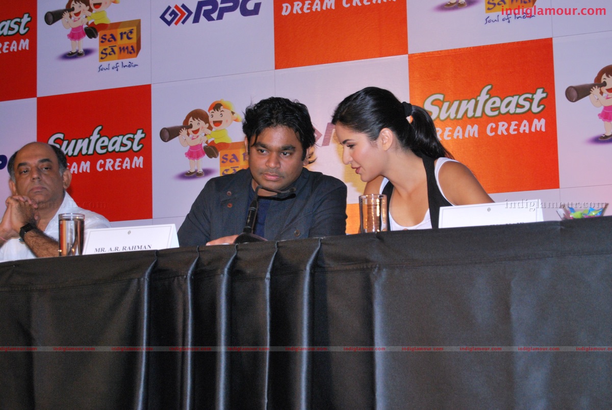 Katrina Kaif and A. R. Rehman at the launch of Rhyme Skool Event hd photo