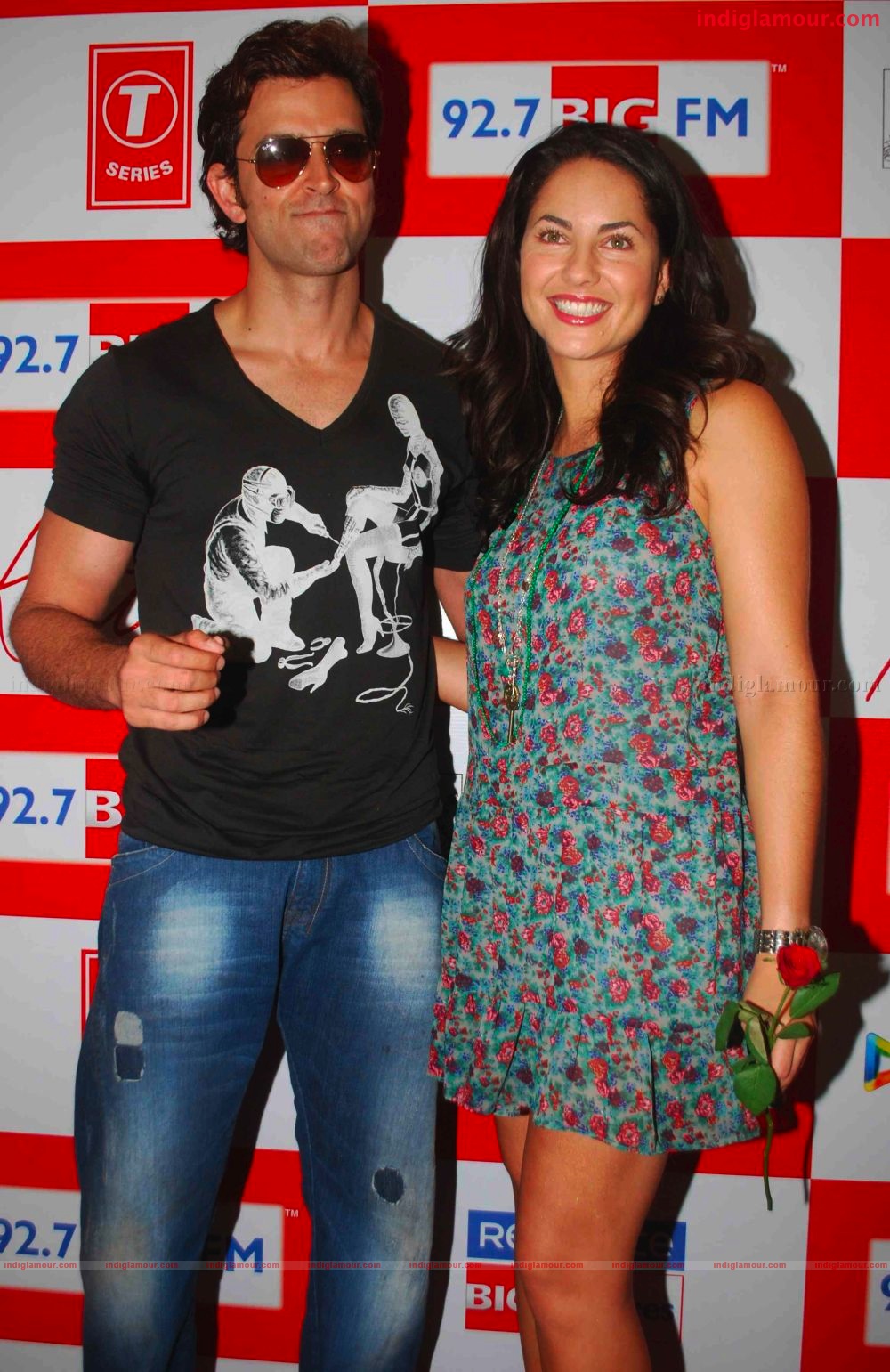 Hritik Roshan and Bárbara Mori met contest winners at Big FM Studio Event hd photo