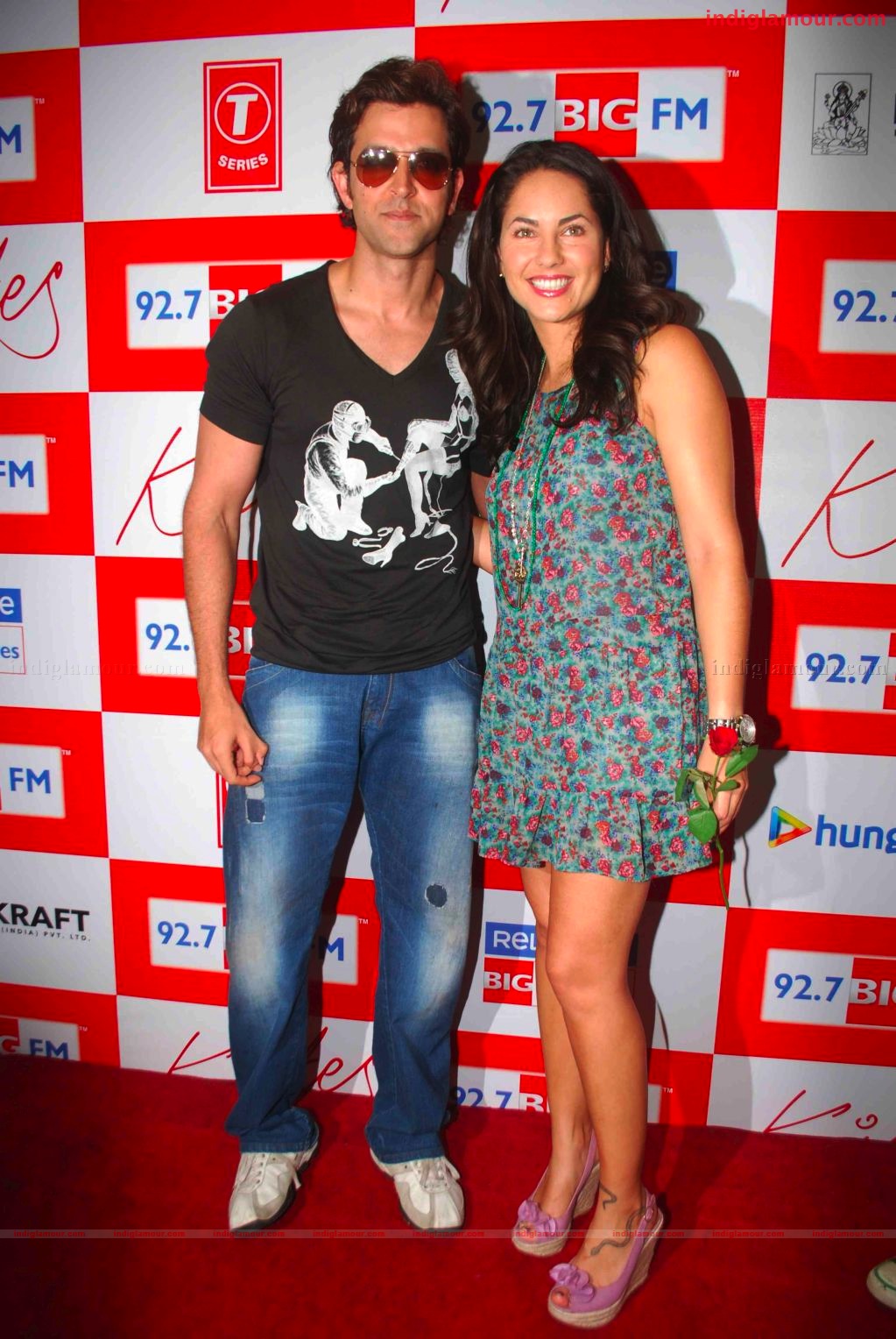 Hritik Roshan and Bárbara Mori met contest winners at Big FM Studio Event hd photo