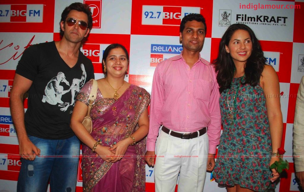 Hritik Roshan and Bárbara Mori met contest winners at Big FM Studio Event hd photo