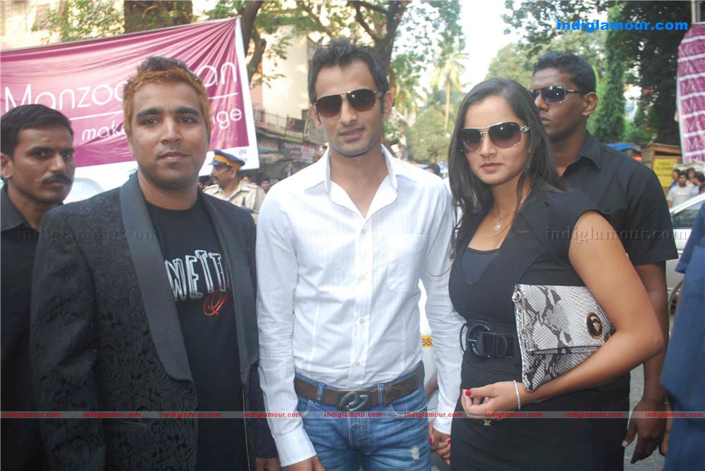 Manzoor Khan Saloon launch by Sania Mirza and Soheb Malik Event hd photo