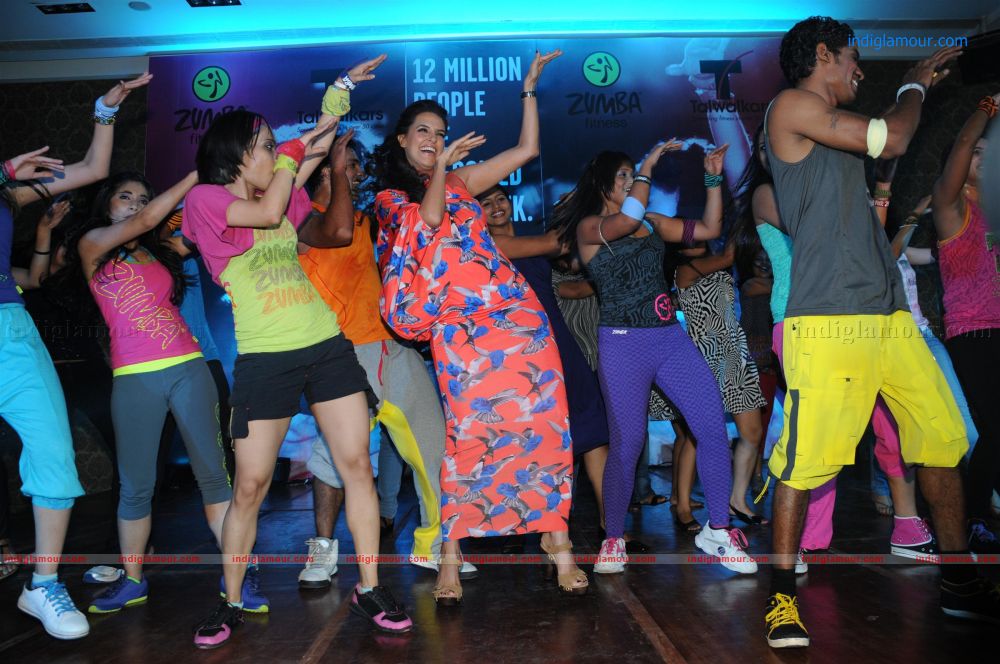 Neha Dhupia Launches Zumba Fitness Sessions for Talwalkars Event hd photo