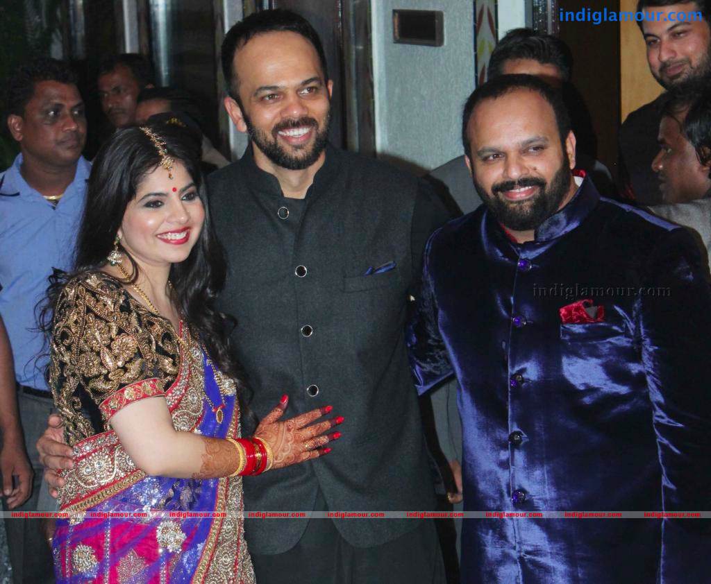 Bollywood Stars At Wedding Reception Of Rohit Shetty's Sister Event hd photo