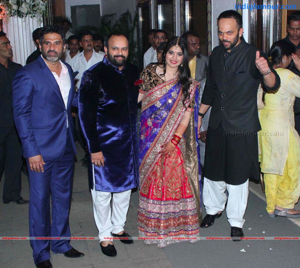 Bollywood Stars At Wedding Reception Of Rohit Shetty's Sister Event hd photo