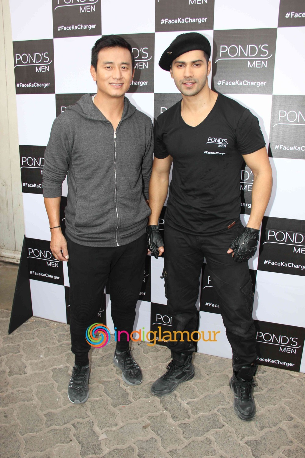 Varun Dhawan and Baichung Bhutia Shoot Ponds Men Ad Event hd photo