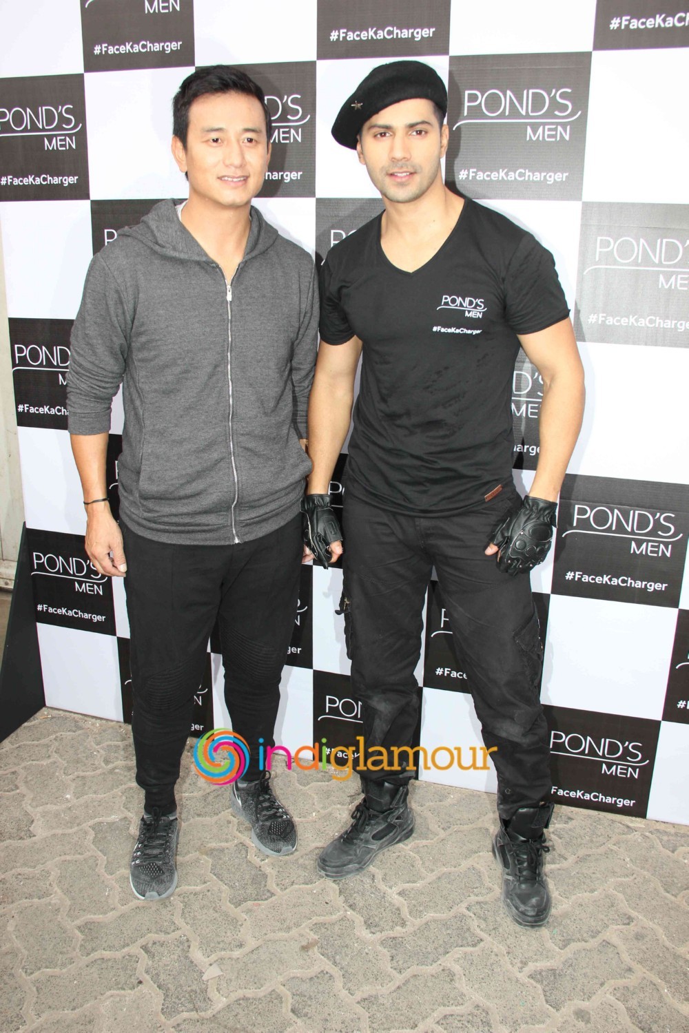 Varun Dhawan and Baichung Bhutia Shoot Ponds Men Ad Event hd photo