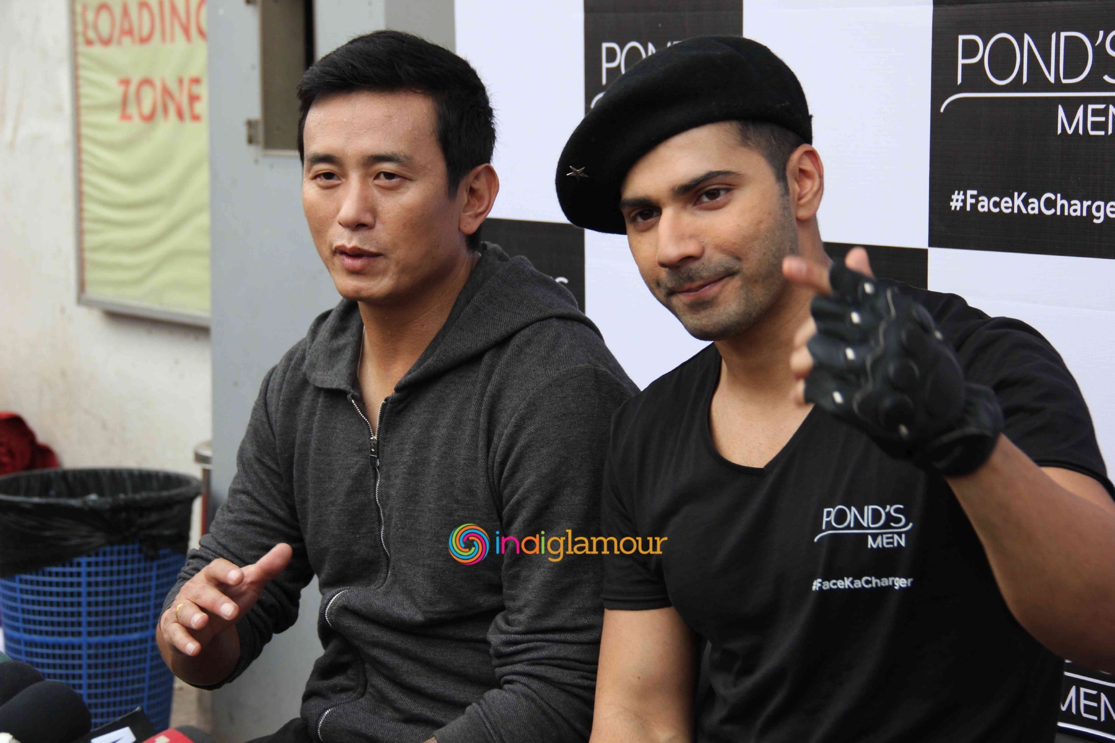 Varun Dhawan and Baichung Bhutia Shoot Ponds Men Ad Event hd photo