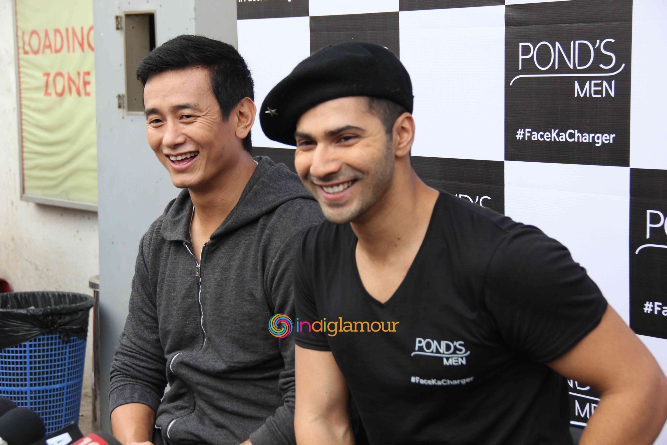Varun Dhawan and Baichung Bhutia Shoot Ponds Men Ad Event hd photo