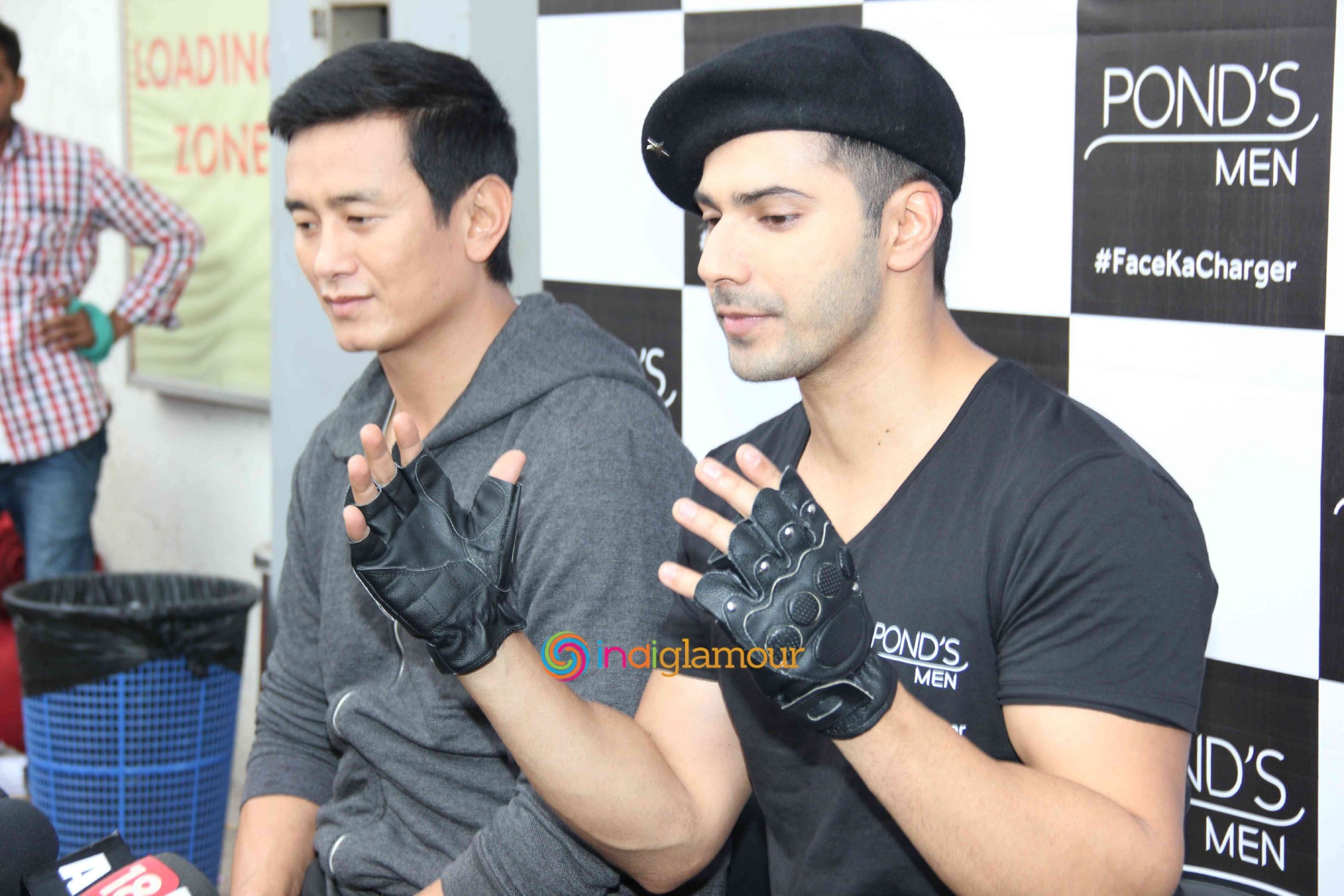 Varun Dhawan and Baichung Bhutia Shoot Ponds Men Ad Event hd photo