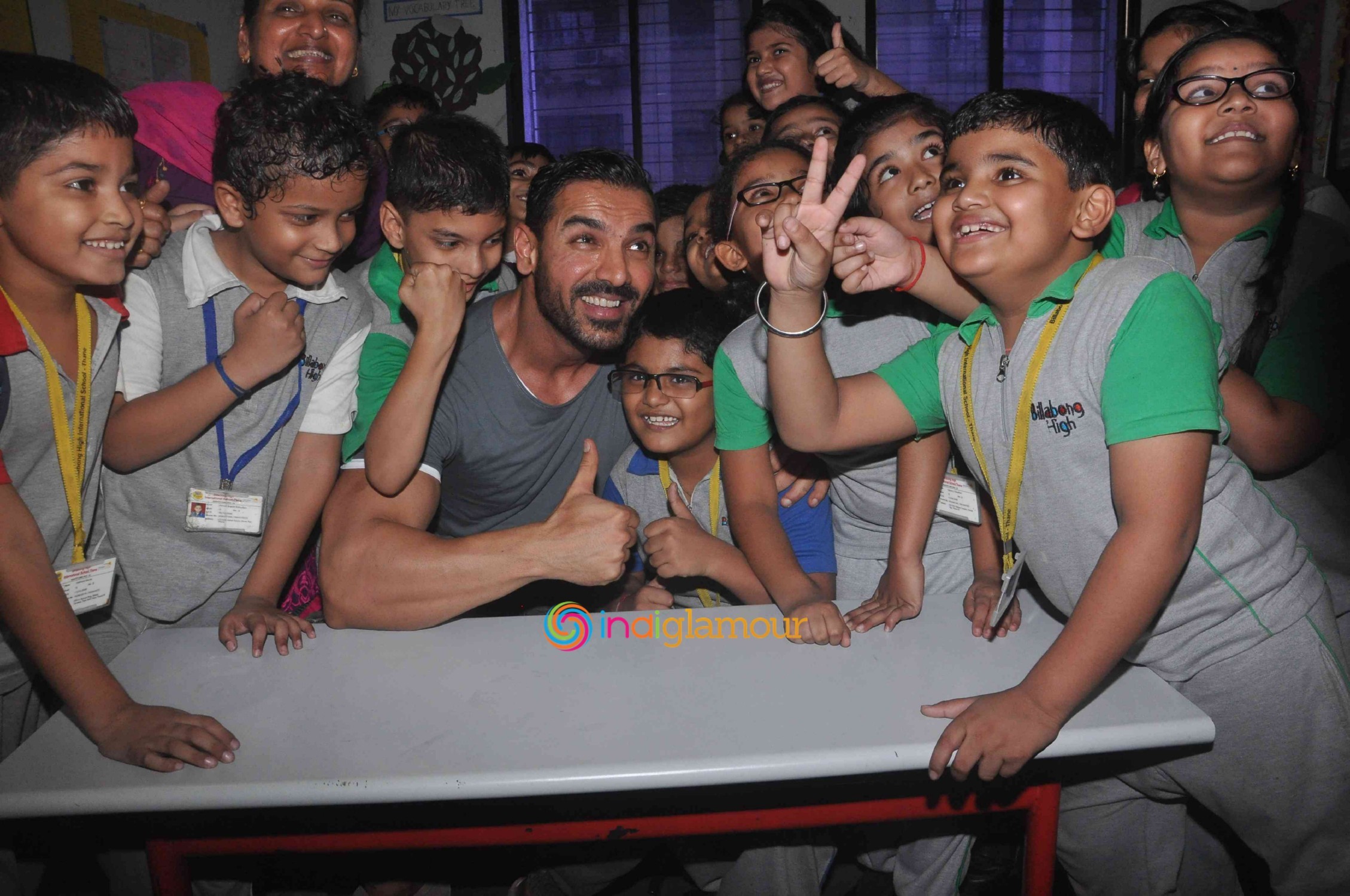John Abraham Visits Billabong International School Event hd photo