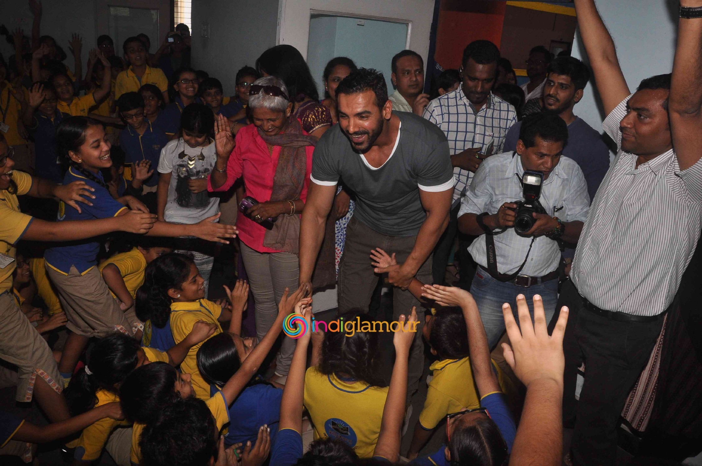 John Abraham Visits Billabong International School Event hd photo