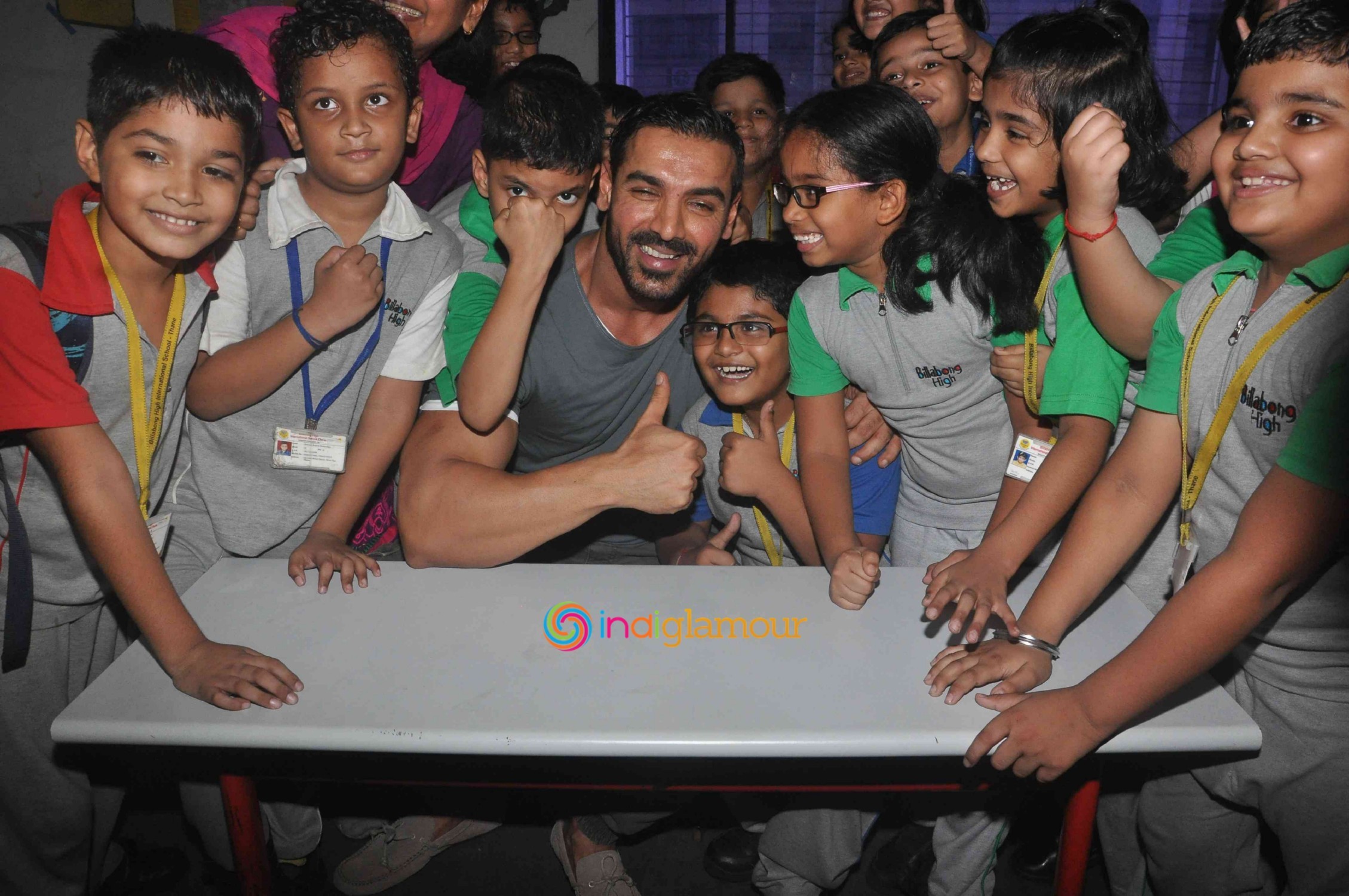 John Abraham Visits Billabong International School Event hd photo