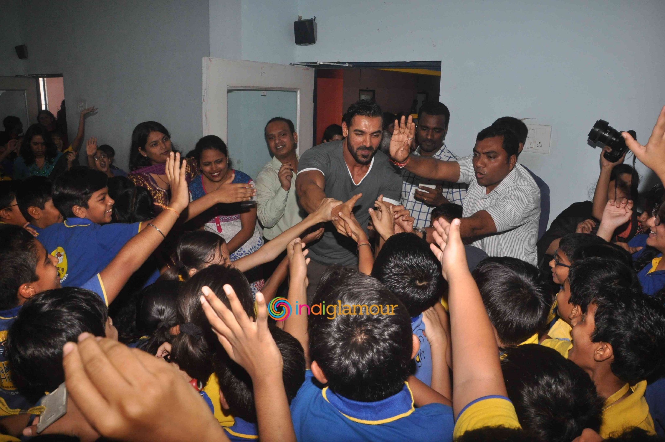 John Abraham Visits Billabong International School Event hd photo
