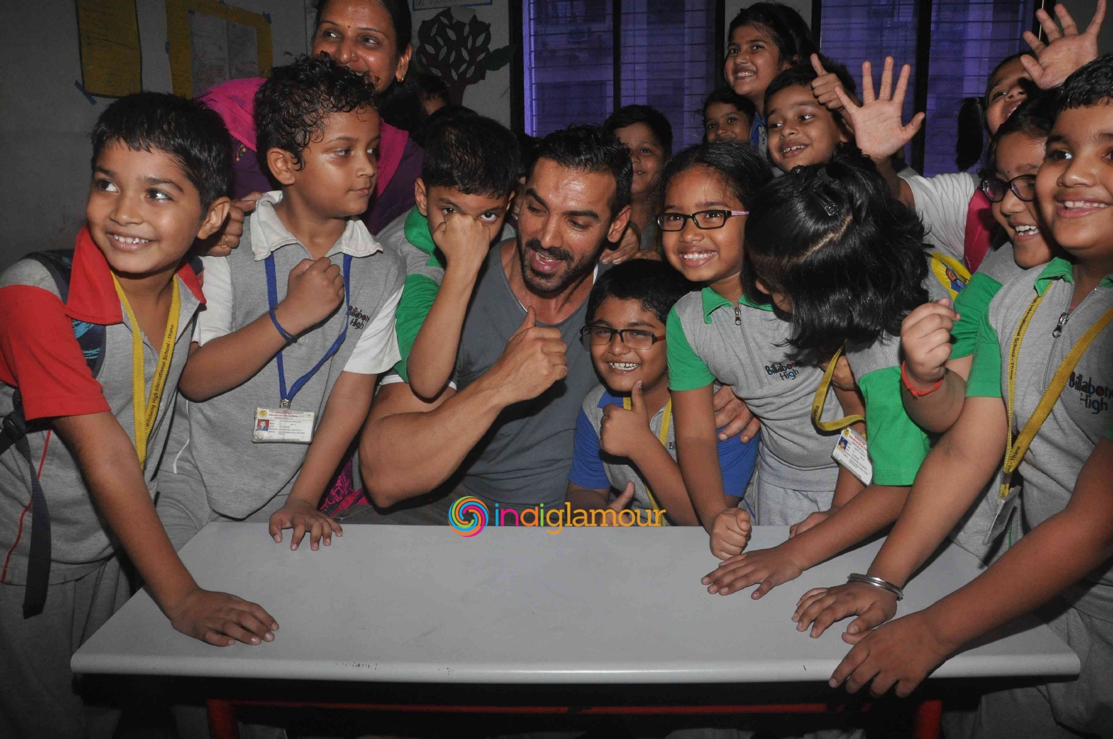 John Abraham Visits Billabong International School Event hd photo