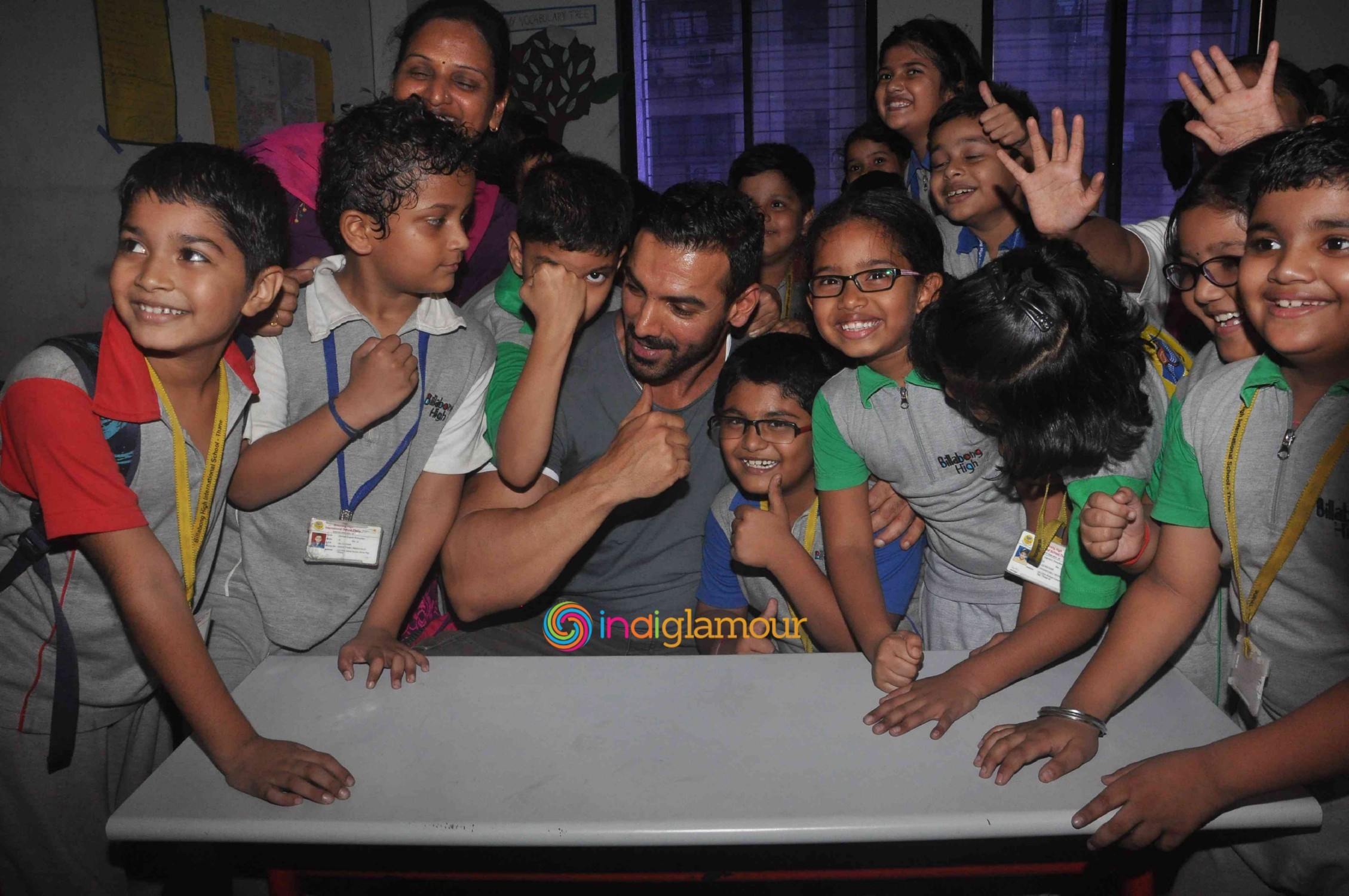 John Abraham Visits Billabong International School Event hd photo