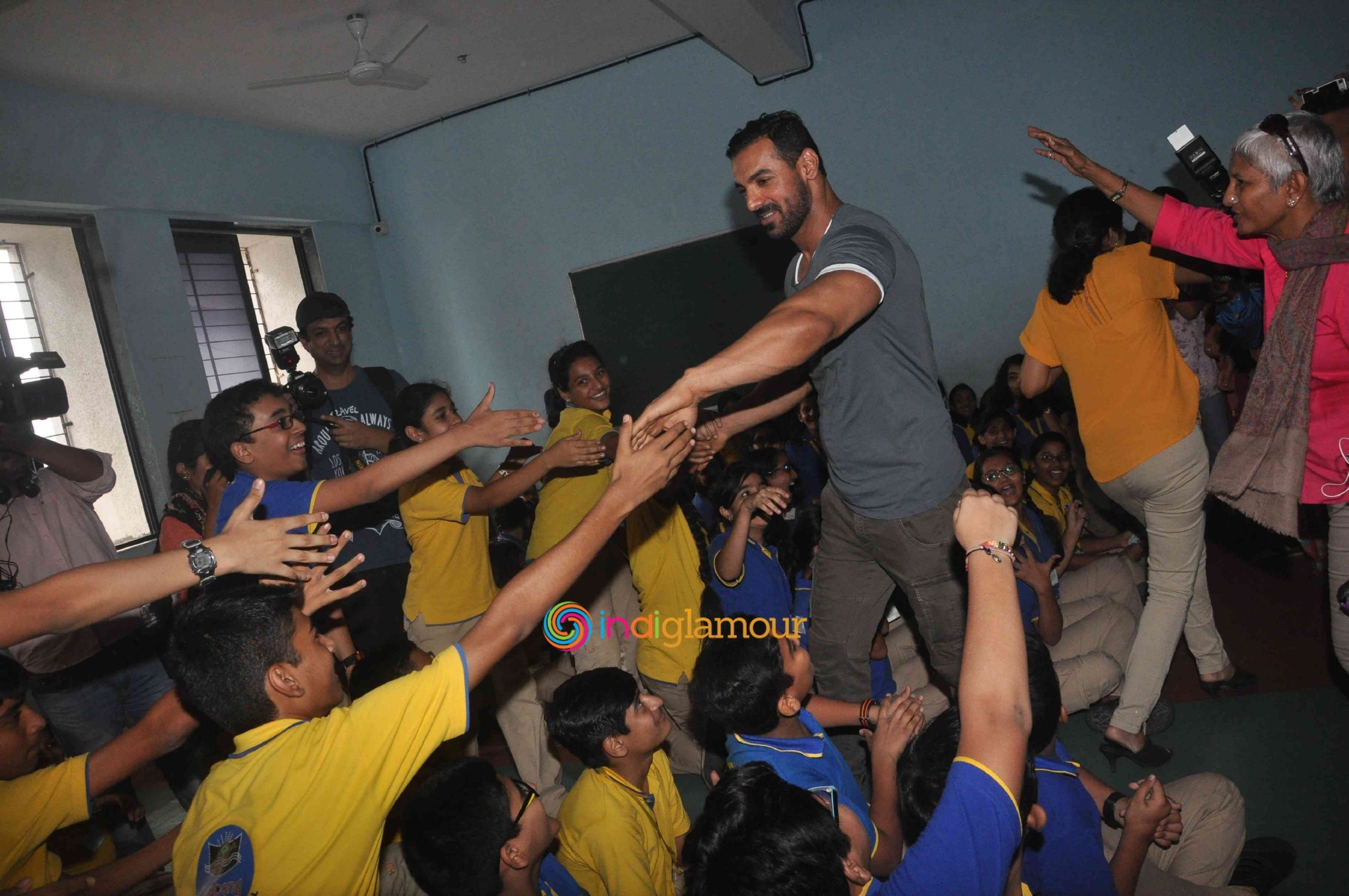 John Abraham Visits Billabong International School Event hd photo