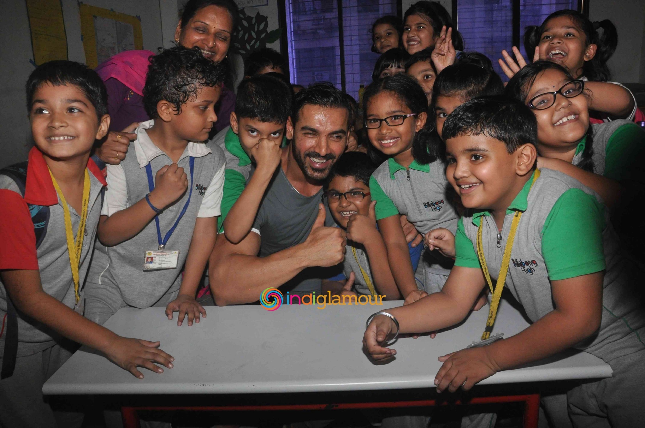 John Abraham Visits Billabong International School Event hd photo