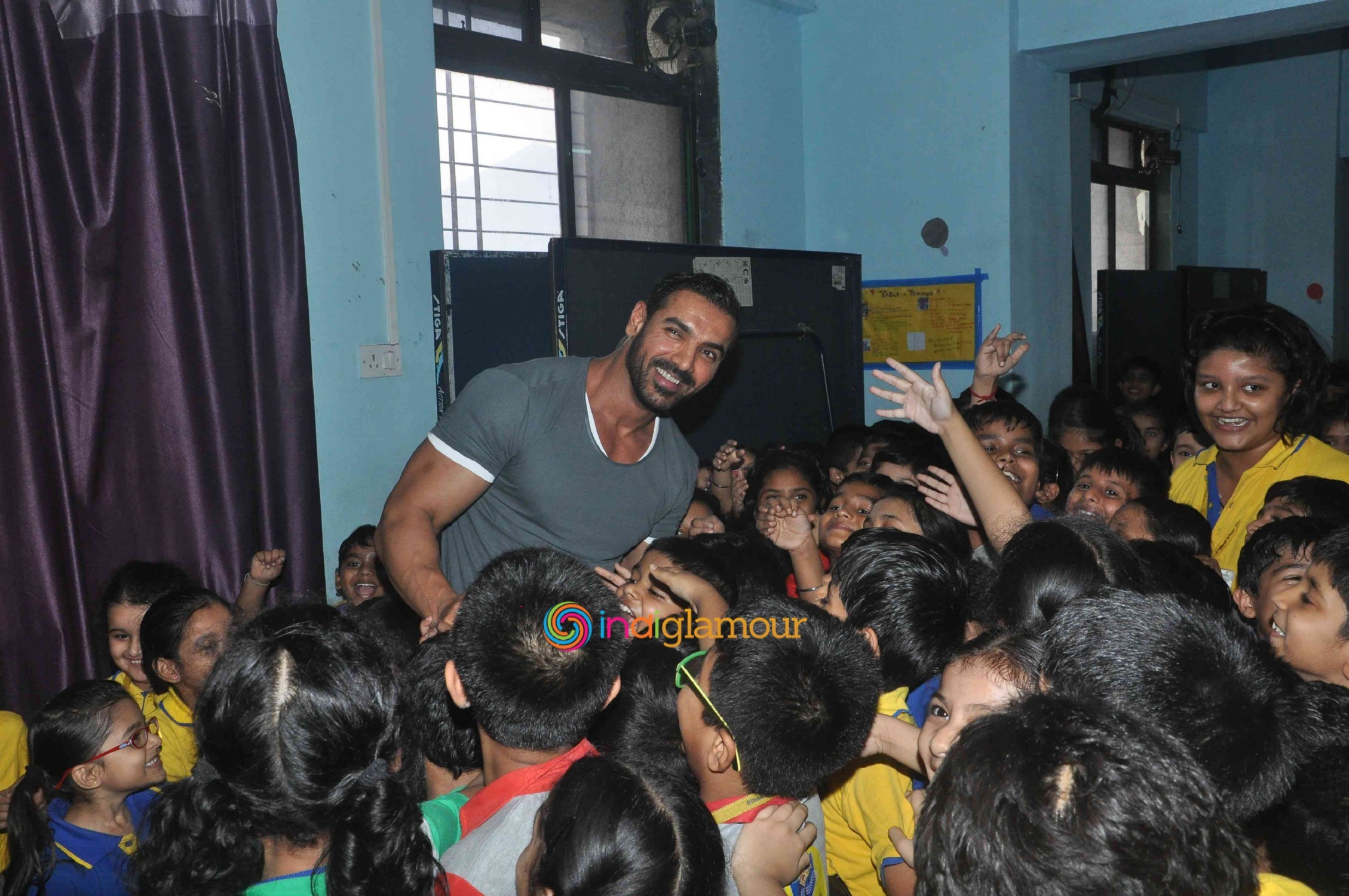 John Abraham Visits Billabong International School Event hd photo