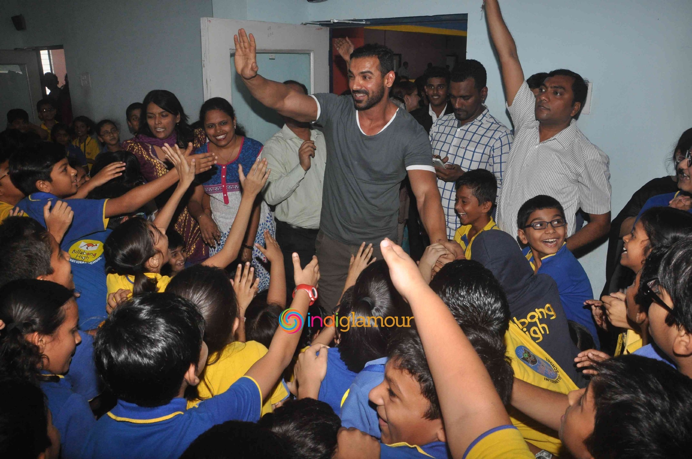 John Abraham Visits Billabong International School Event hd photo