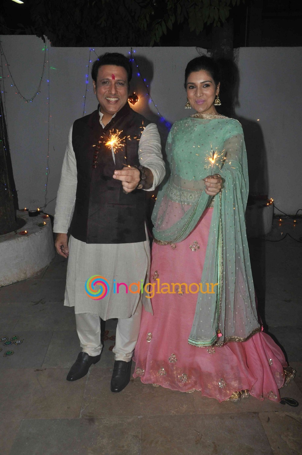 Govinda Celebrates Diwali with Daughter Event hd photo
