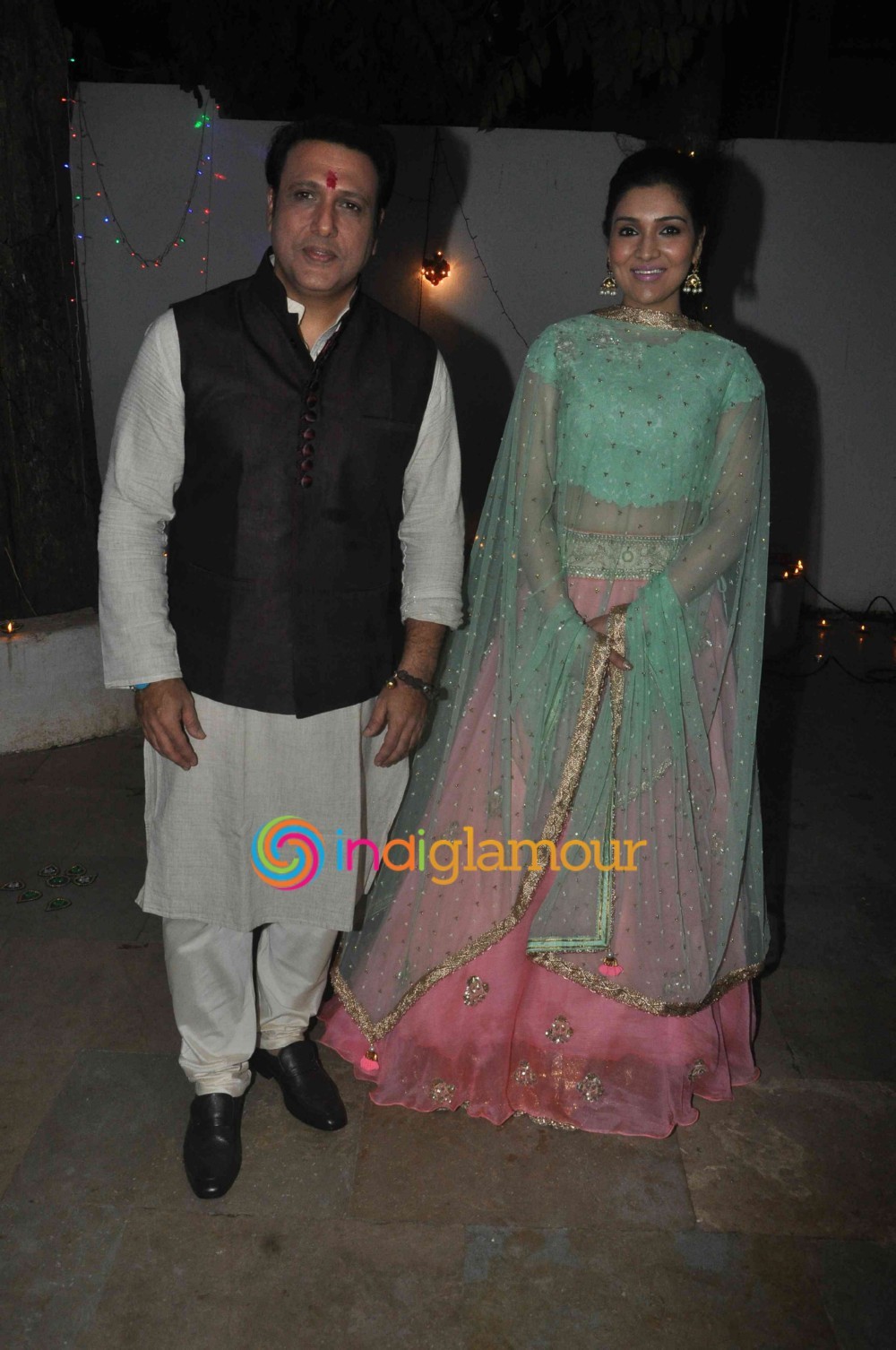 Govinda Celebrates Diwali with Daughter Event hd photo