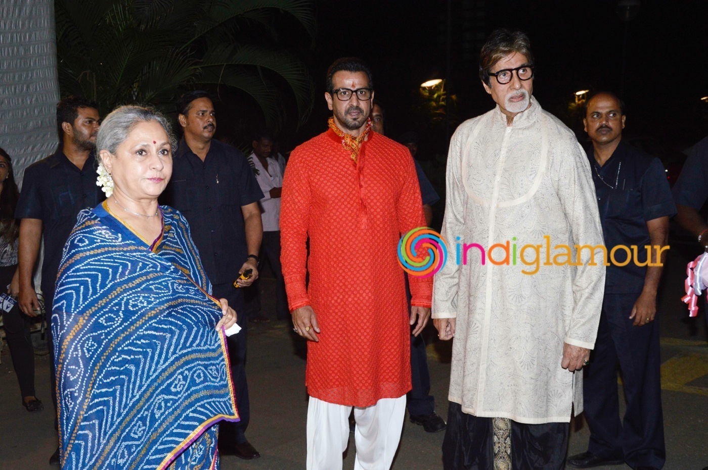 Amitabh Bachchan and Others attend Ronit Roy's Mata Ki Chowki on his Birthday Event Event hd photo