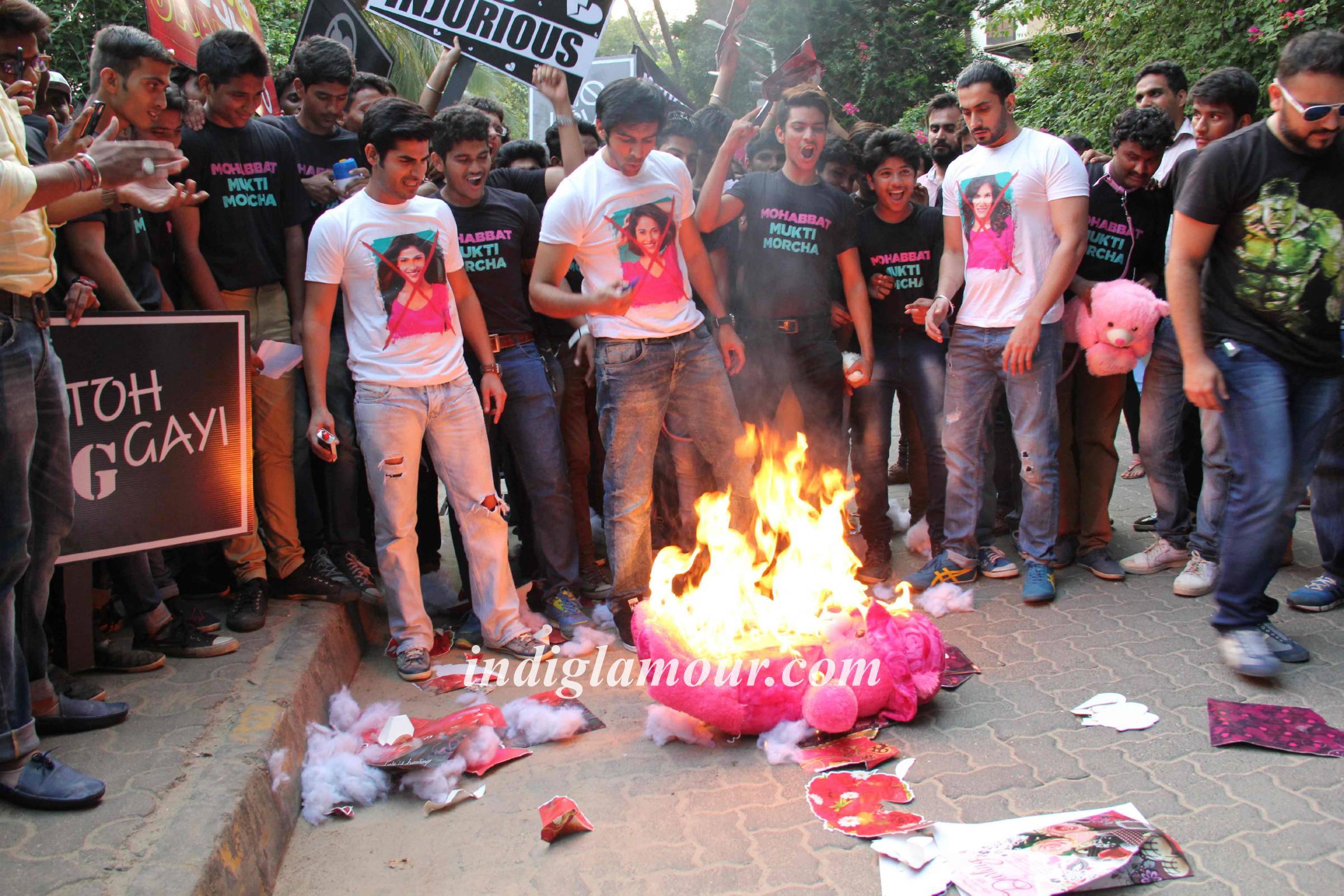 Mohabbat Mukti Morcha with Star Cast of Pyaar Ka Punchnama 2 Event hd photo