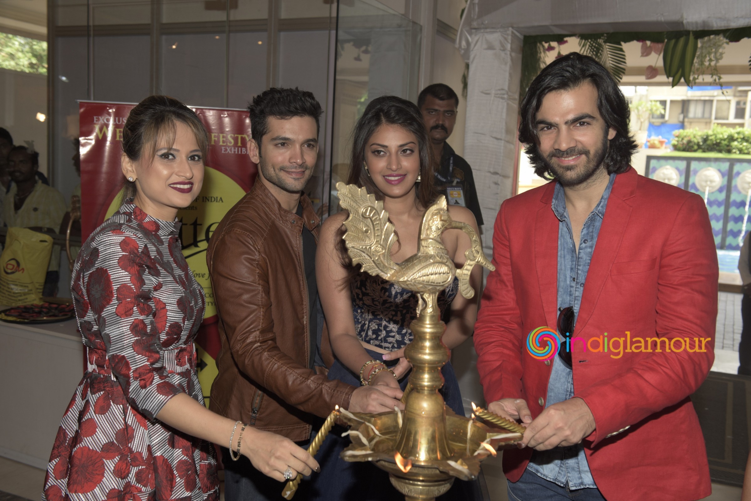 Star Cast of the Film Wedding Pullav Inaugurated Bridal Lifestyle Exhibition Glitter 2015 Event hd photo