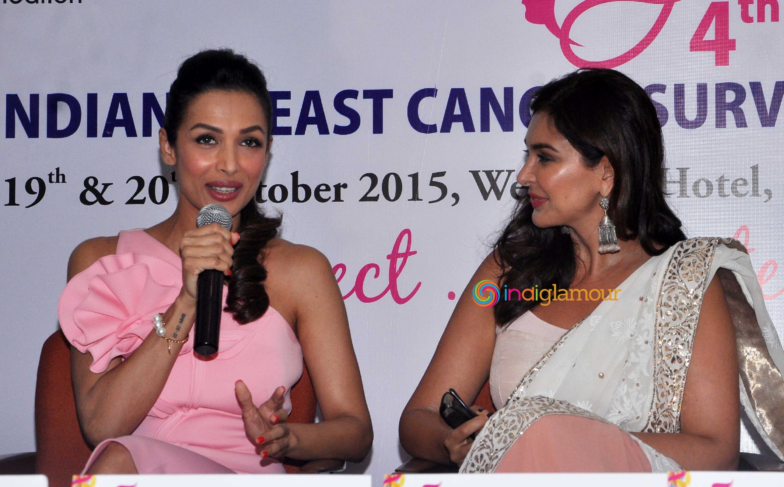 Malaika Arora Khan and Lisa Ray Attend Indian Breast Cancer Survivors Conference Event hd photo