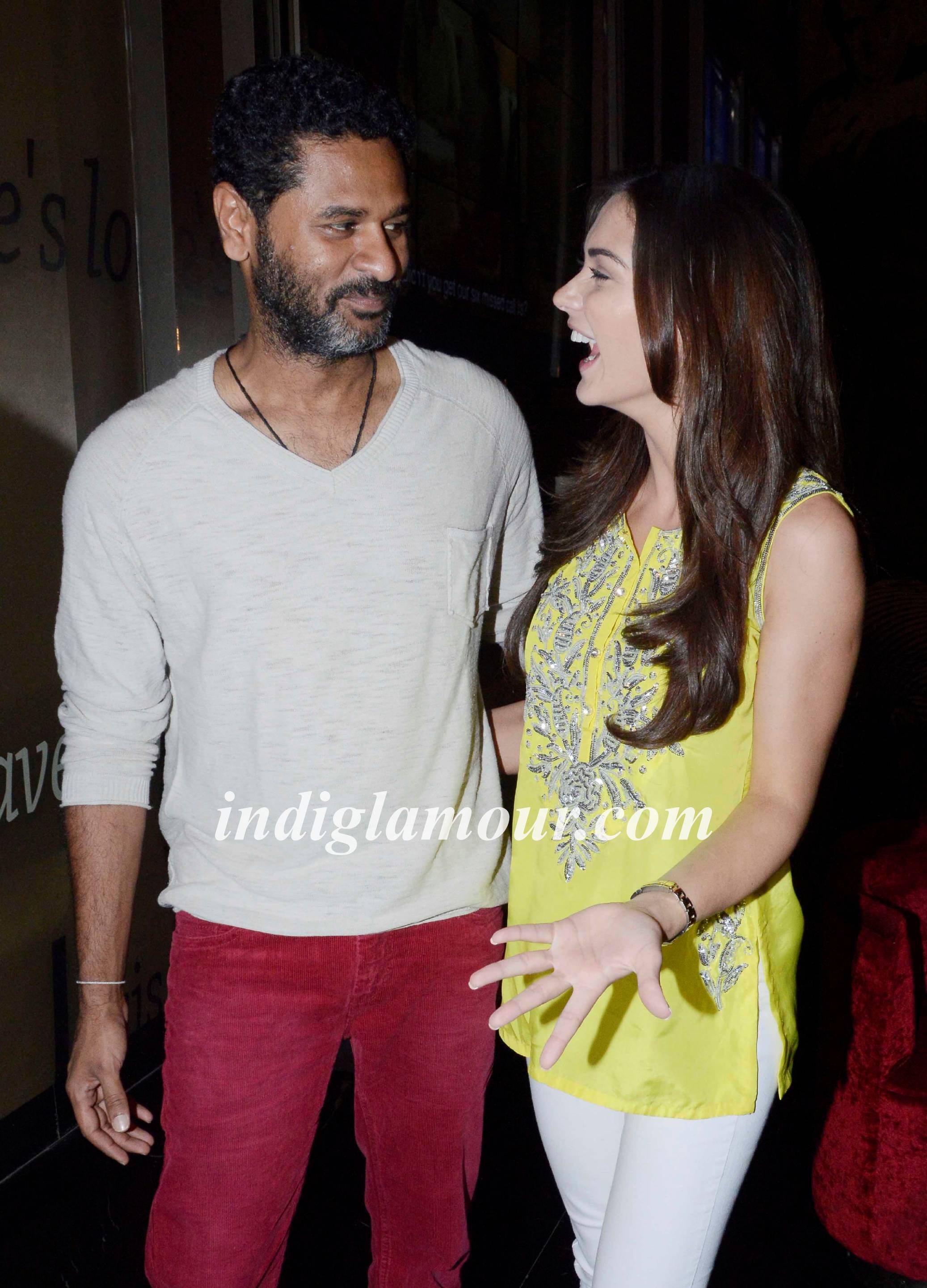 Prabhu Deva and Amy Jackson Visit Theaters Event hd photo