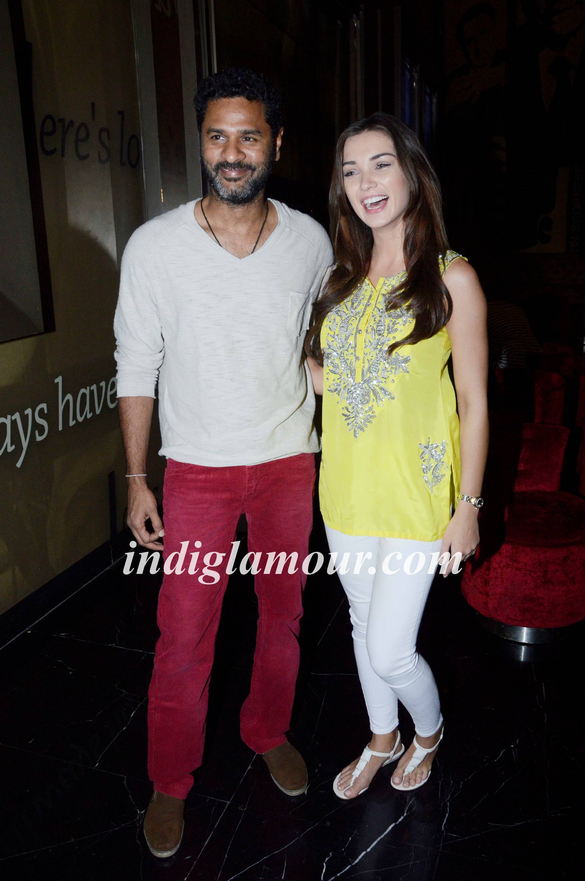 Prabhu Deva and Amy Jackson Visit Theaters Event hd photo