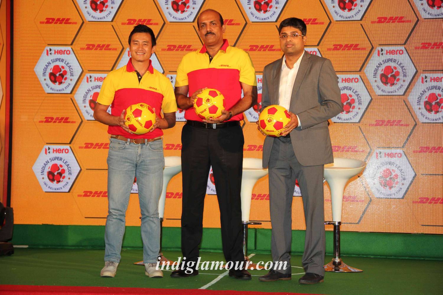 Baichung Bhutia Partners with DHL Express Event hd photo