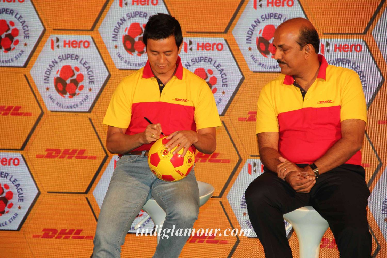 Baichung Bhutia Partners with DHL Express Event hd photo
