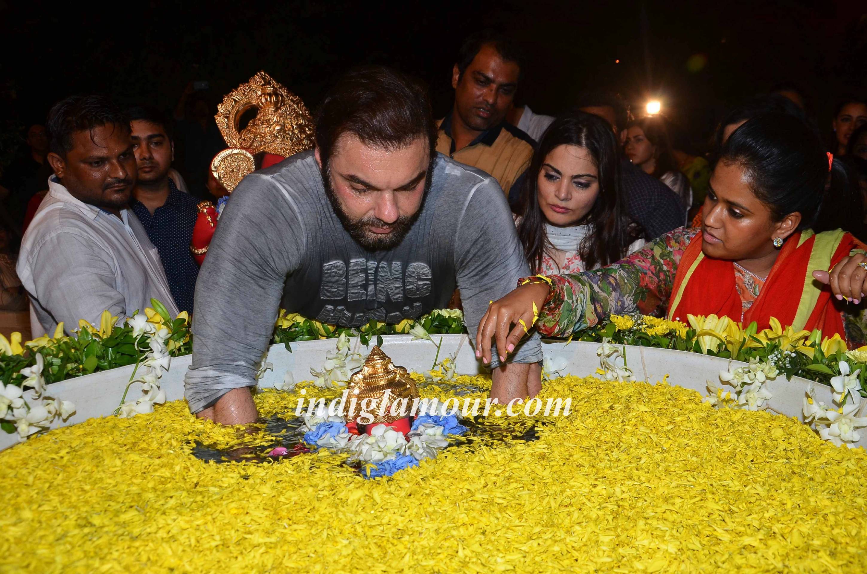 Salman Khan and Family Celebrates Ganpati Visarjan and Aarti Event hd photo