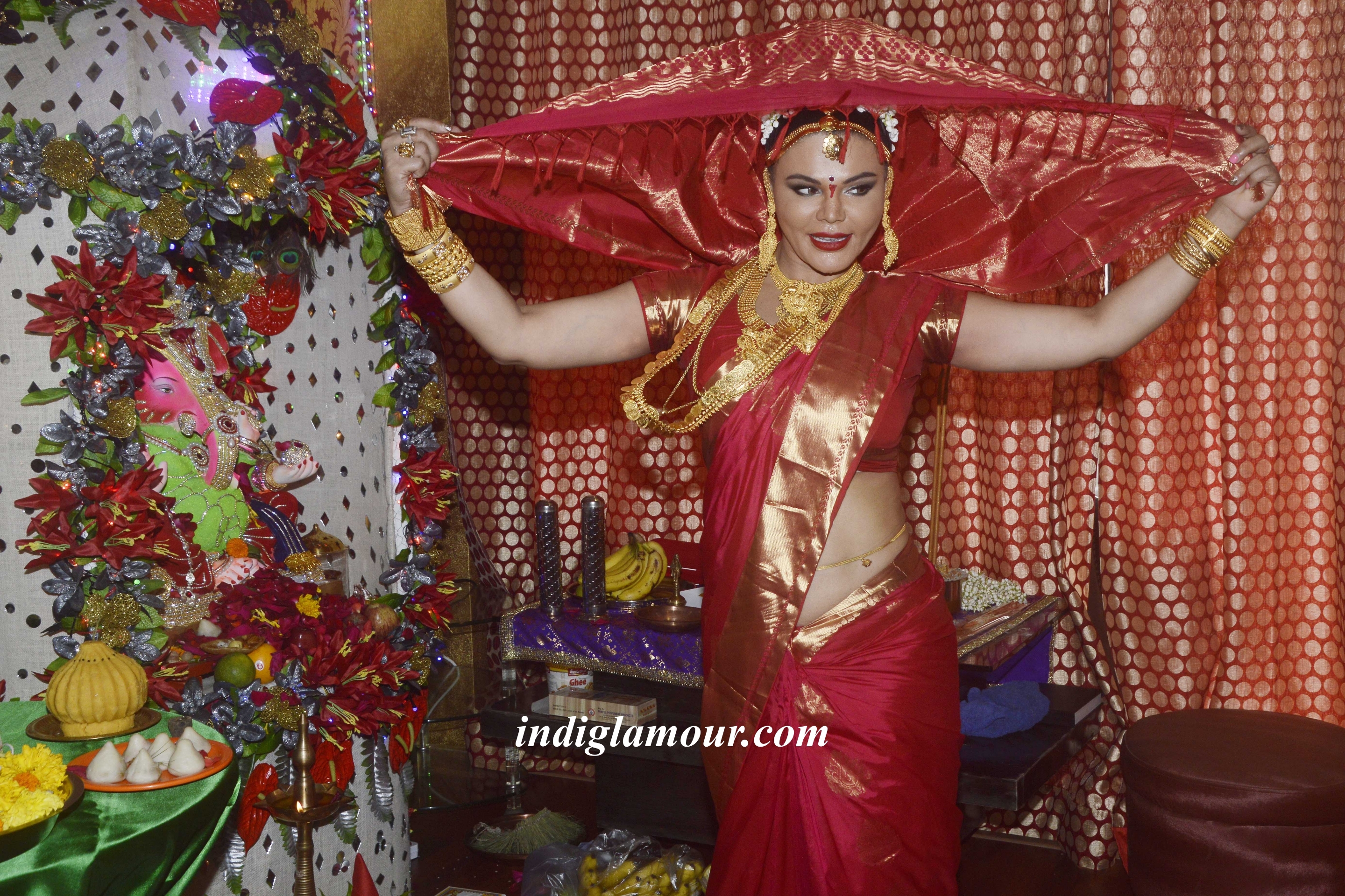 Rakhi Sawant Celebrates Ganesh Festival Event hd photo