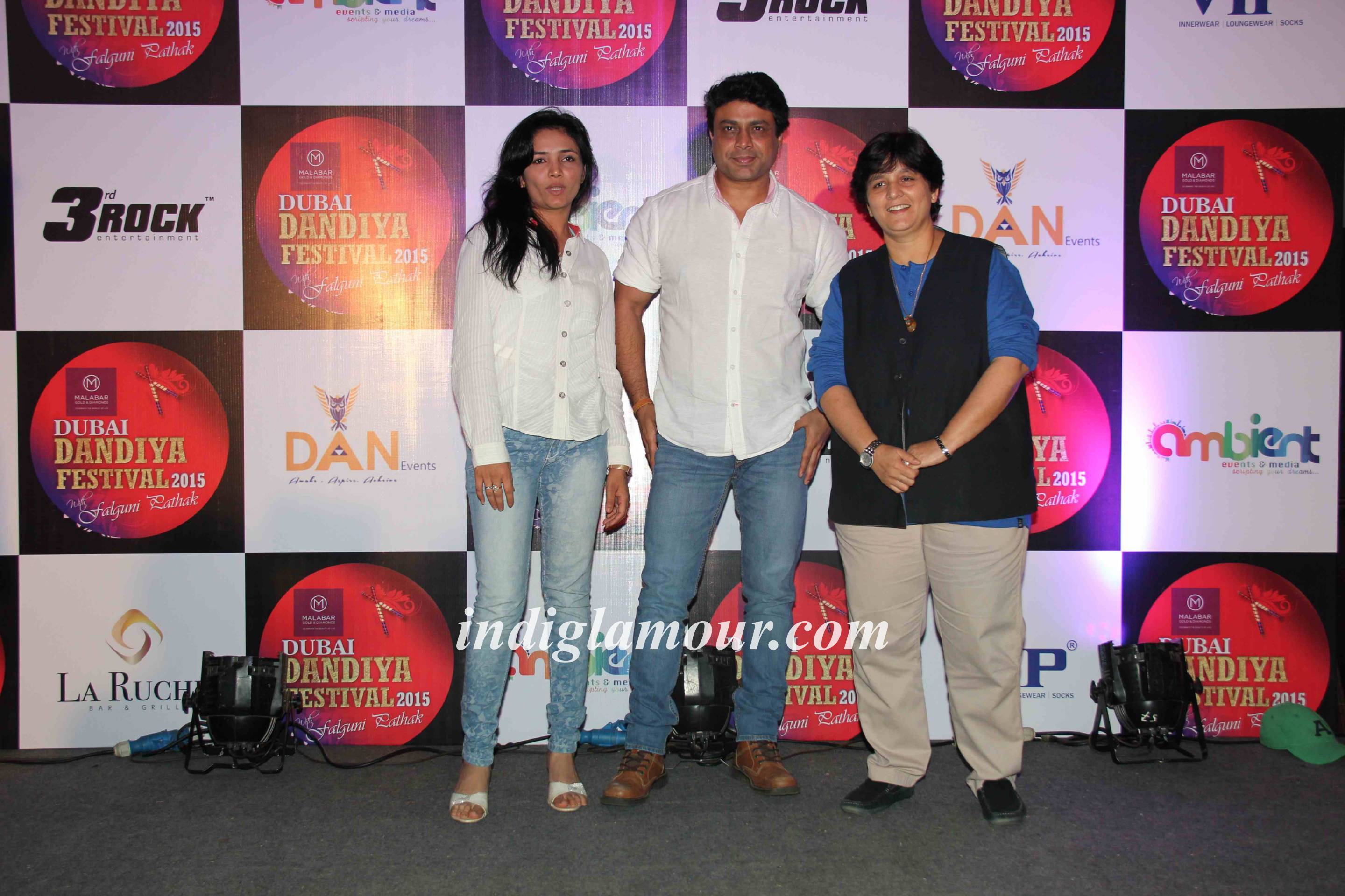 Falguni Pathak at Press Conference of Dubai Dandiya Festival 2015 Event hd photo