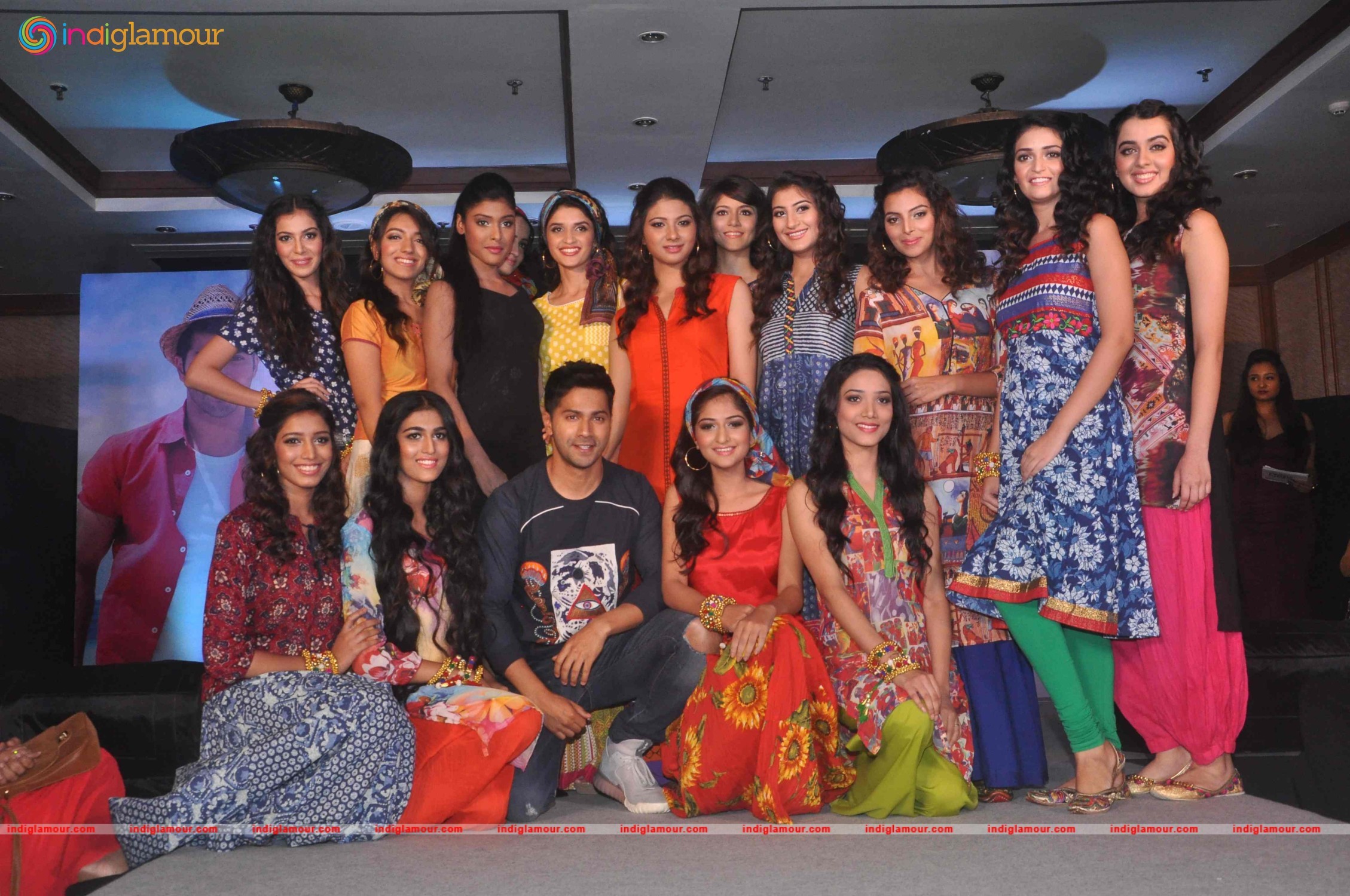 Varun Dhawan Photoshoot with Femina Miss India Contestants Event hd photo