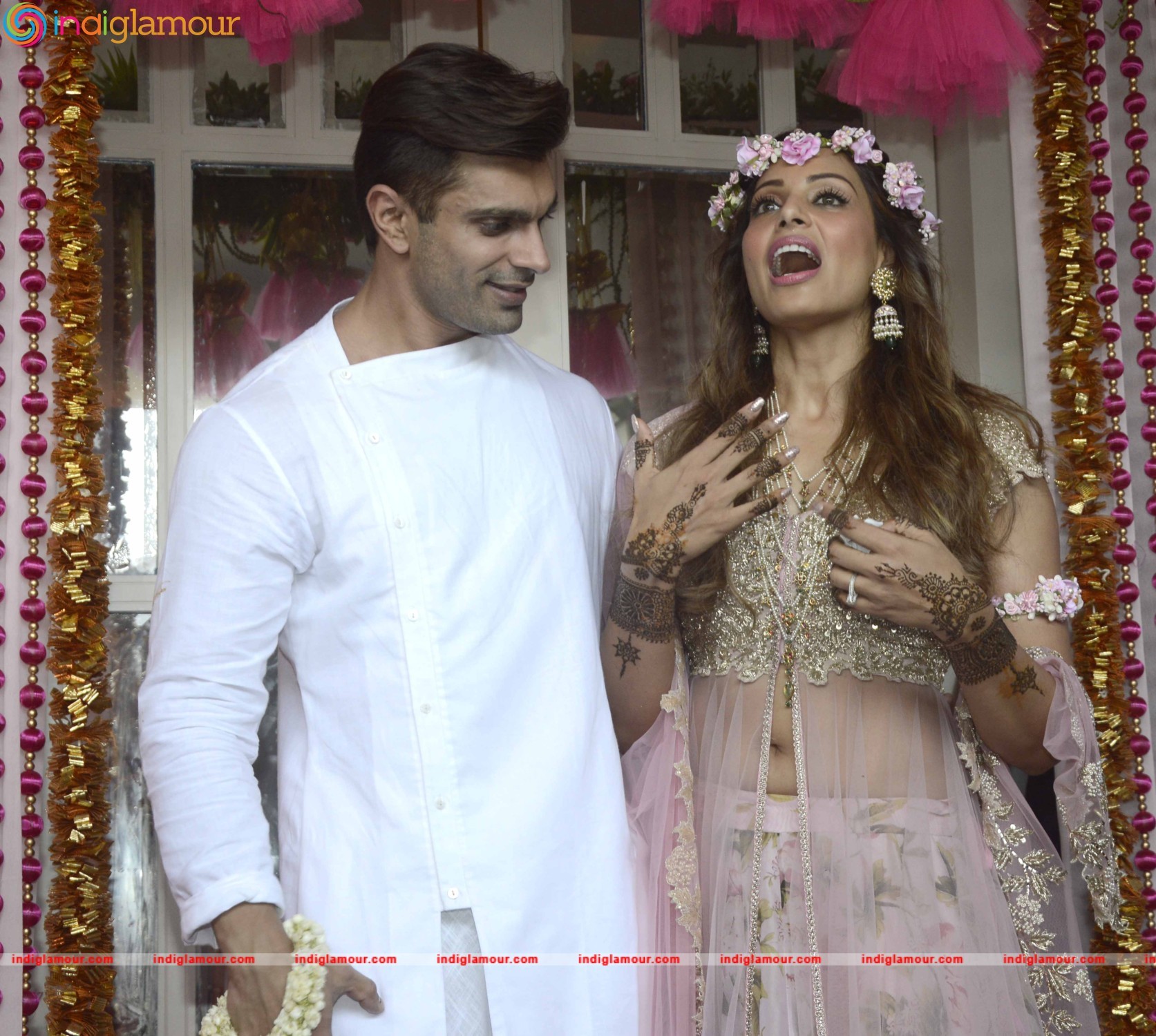 Bipasha Basu and Karan Singh Grover Mehendi Ceremony Event hd photo
