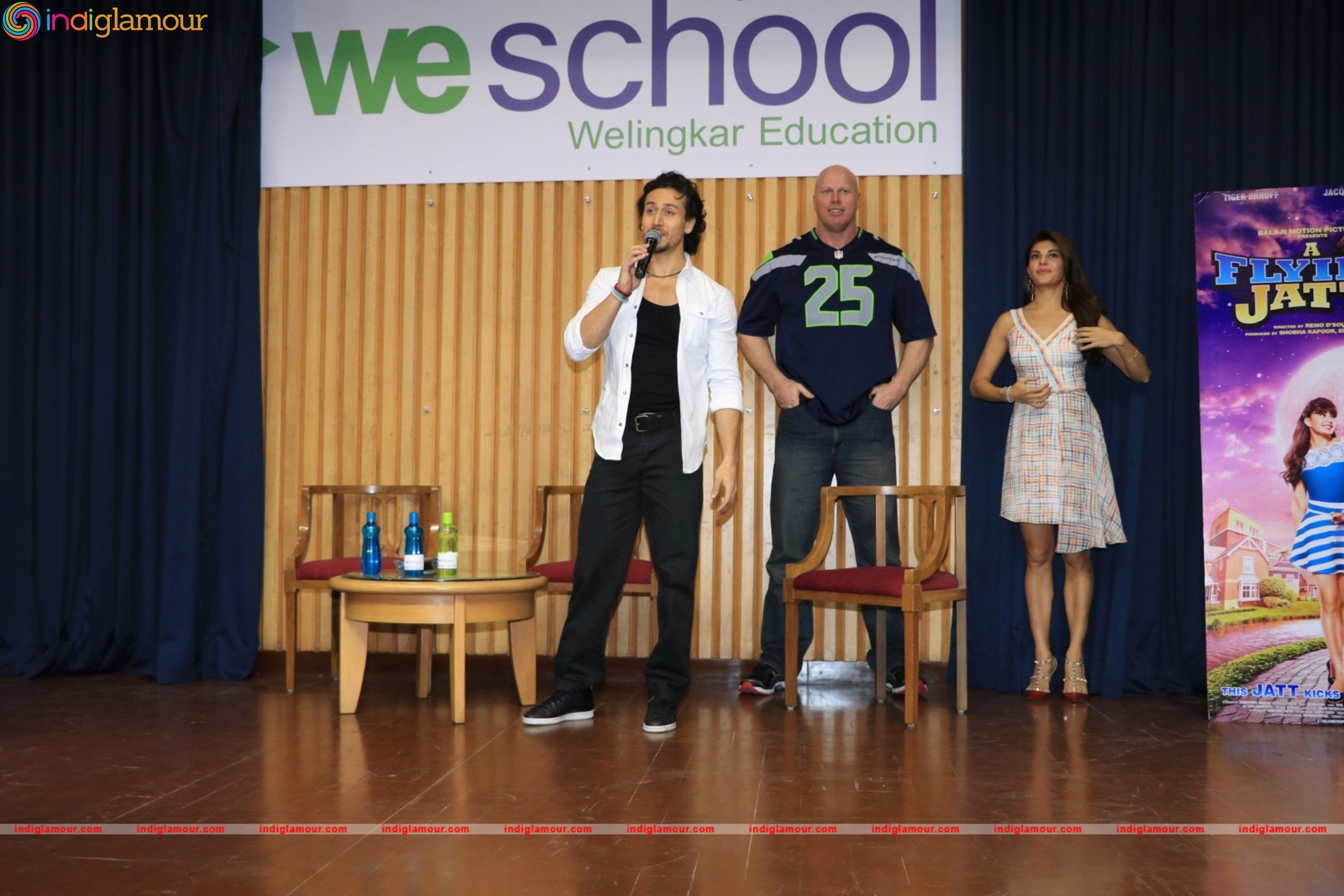 Tiger Shroff,Jacqueline and Nathan Jones at The Swatch Bharat Campaign Event hd photo