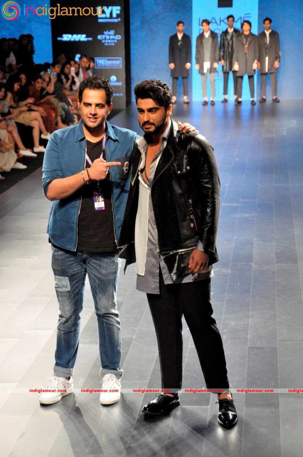 Arjun Kapoor and Neha Dhupia at Lakme Fashion Week Event hd photo